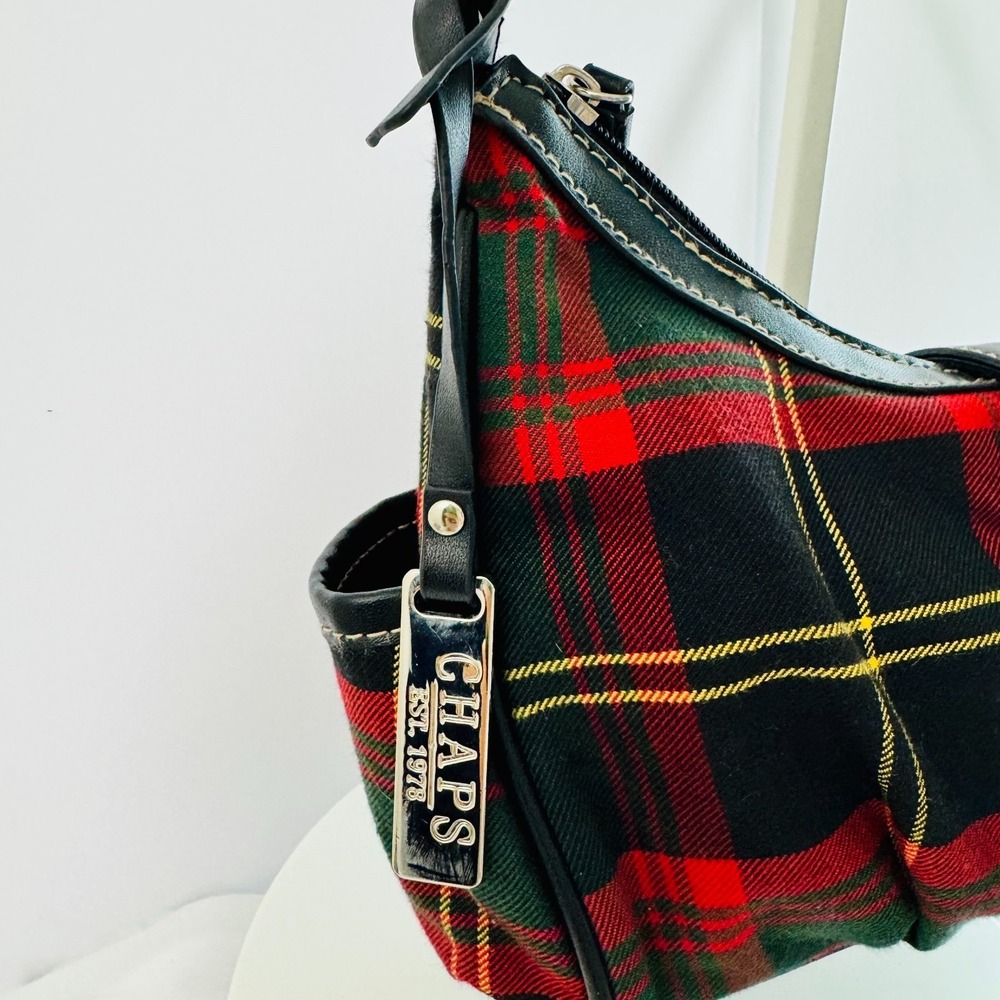 Vintage Y2K Tartan Plaid Preppy Dark Academia Rory Gilmore Shoulder Handbag - Picture 3 of 13